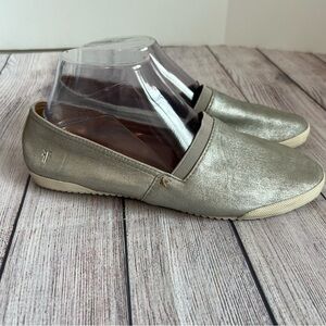 FRYE Melanie Slip On Silver Shoes 8.5